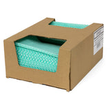 Hospeco® Saniworks® Choice Counter Towels, Poly/Rayon, Green/White, 13x20, 1/4 Fold, Case of 150 (HOSN-F110QCG2) Case of 150
