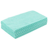 Hospeco® Saniworks® Choice Counter Towels, Poly/Rayon, Green/White, 13x20, 1/4 Fold, Case of 150 (HOSN-F110QCG2) Case of 150