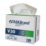 TASKBrand® V30 Value Series Wipers, DRC, White, 9"x12.25", Light Duty, Interfold, 120/Box, 10 bxs/Case (HOSN-V030IDW4) Case of 1200