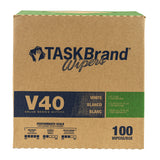 TASKBrand® V40 Value Series Wipers, DRC, White, 9"x16.5", Heavy Duty, Interfold, 100/Box, 9 bxs/Case (HOSN-V040IDW) Case of 900