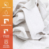 Hospeco® W11 Washcloth Size Terry Wipers White, 50lb Box (HOSN-W11-50) 50lb Box