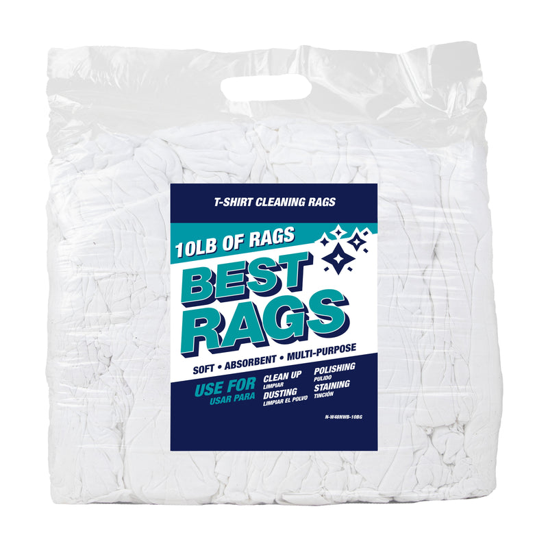 Arkwright Home W48NWB T-Shirt Rags Pre-Washed 10lb Bag (N-W48NWB-10BG) 1/BG