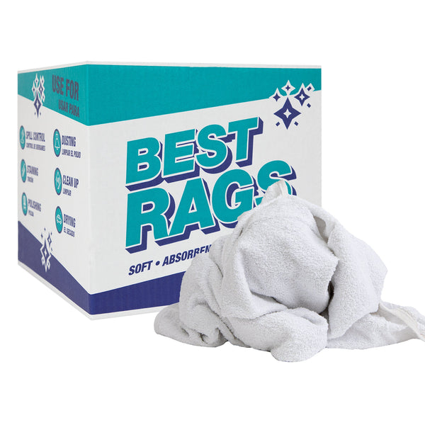 Arkwright Home W54 Hand Towel Size Terry Wipers White 10lb Box (N-W54-10) 1/BX