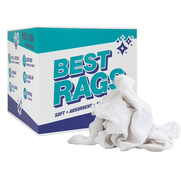 Arkwright Home W68 Shop Towel Terry Wipers White 10lb Box (N-W68-10) 1/BX