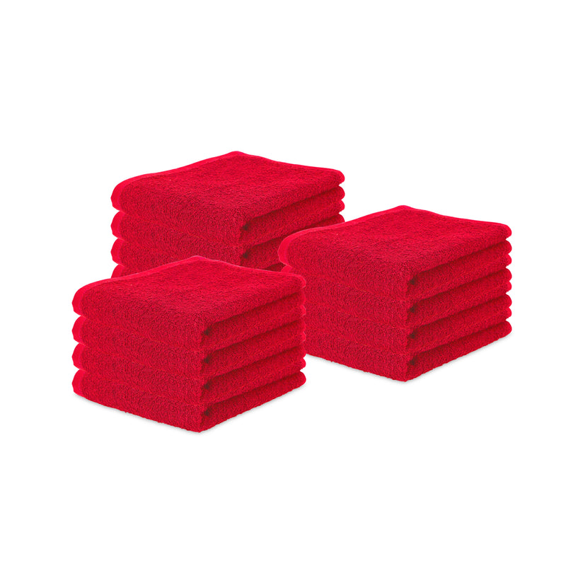 Arkwright Home Terry Polishing Hand Towel 16x27 Red (12/Pack) (P-N030-R1627-4) 12/PK