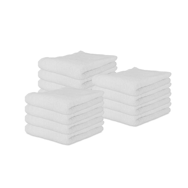 Arkwright Home Terry Polishing Hand Towel 16x27 White (12/Pack) (P-N030-W1627-4) 12/PK