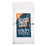 Hospeco® Qwick Wick Bar Mop Towel 30oz Black Stripe, Case of 60 (HOSN030-W65BLK-5DZ) Case of 60