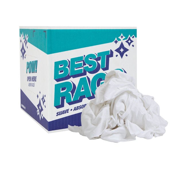 Arkwright Home W43 T-Shirt Cleaning Rags White New 5lb Box (N2-W43-5) 1/BX