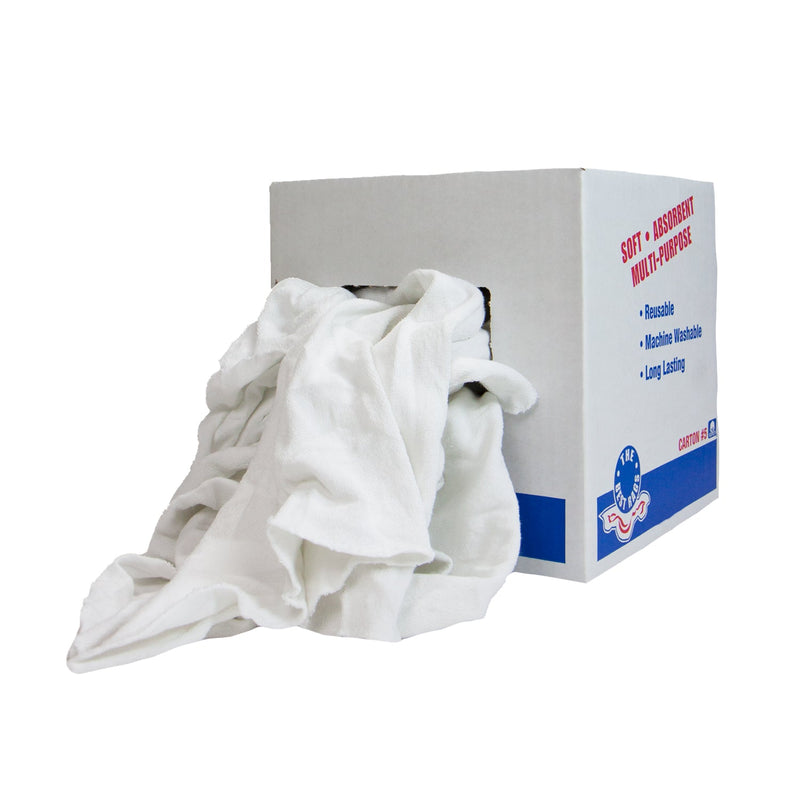 Arkwright Home N-W51 French Terry Cleaning Rag White 10lb Box (N-W51W-10) 1/BX