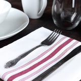 Arkwright Home® Mariposa Bistro NaPackin 18x22 Burgundy Stripe, 120/Case (BISTRO-BUR-CS) Case of 120