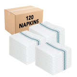 Arkwright Home® Mariposa Bistro NaPackin 18x22 Hunter Green Stripe, 12/Pack (BISTRO-HG) Pack of 12