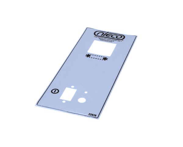 NIECO 22878 LABEL, CONTROL BOX, STD, JF-G (NC22878) Each