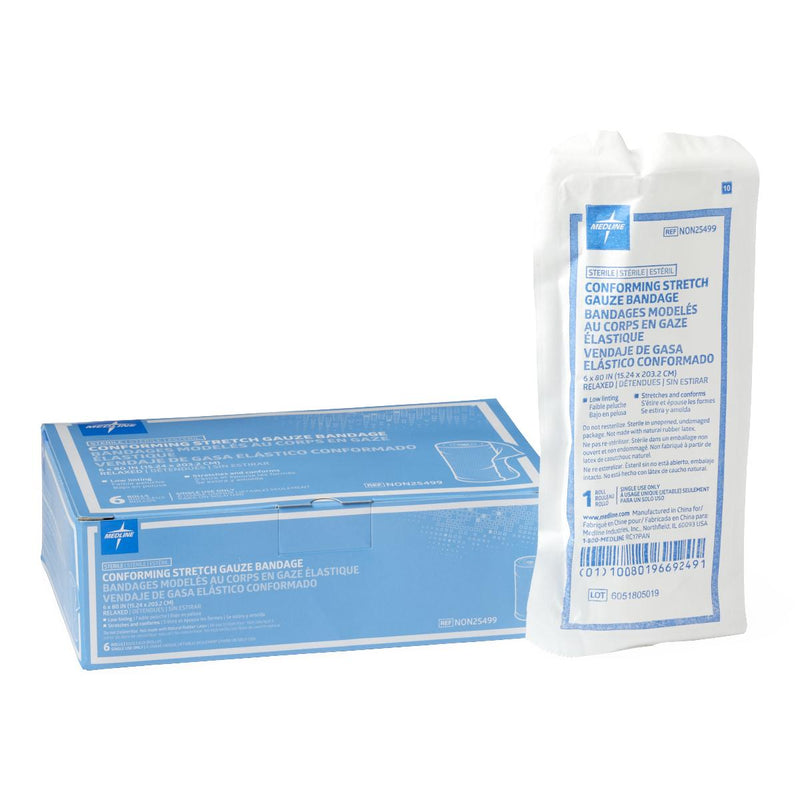 Sterile Conforming Gauze Bandage, 6" x 80", 6/BX  (NON25499H) Box of 6