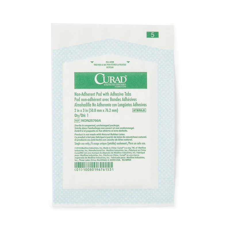 CURAD Sterile Nonadherent Pads with Adhesive Tabs, 100/BX (NON25700AZ) Box of 100