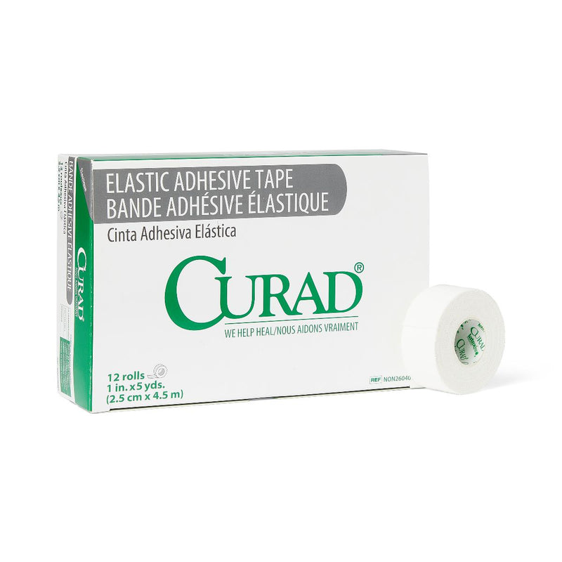 CURAD Elastic Medical Adhesive Tape, 1" x 5 yd., 12/BX  (NON260401Z) Box of 12