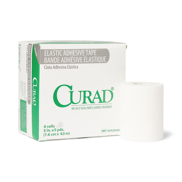 CURAD Elastic Medical Adhesive Tape, 3" x 5 yd., 4/BX (NON260403Z) Box of 4