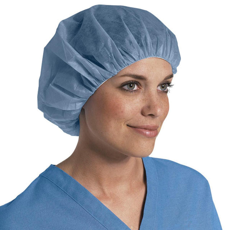 Pro Series Lightweight Bouffant Caps, Blue, 21", 100/BX (NON30232BZ) Box of 100