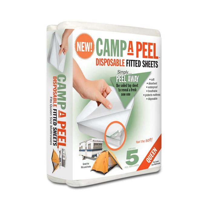 Camp-A-Peel Bed Sheet, 5 Layers, White, Bunks/Cots/Air Mattress, 1 EA (NONPA121H) Each