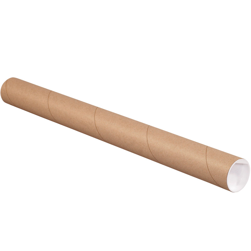 2 x 6" Kraft Tubes with Caps, Case Of 50 Case Of 50