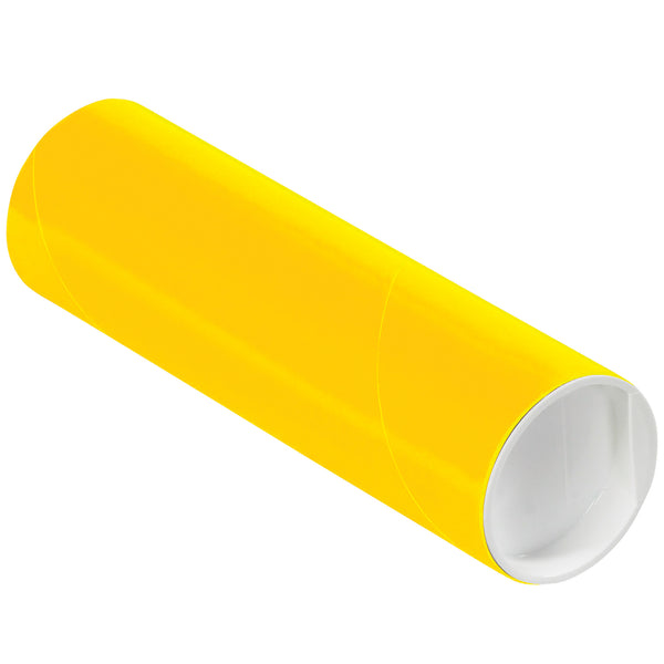 2 x 6" Yellow Tubes with Caps, Case Of 50 Case Of 50