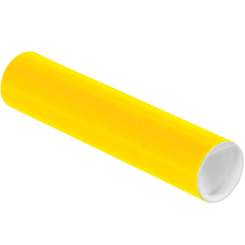 2 x 9" Yellow Tubes with Caps (P2009Y) Case Of 50