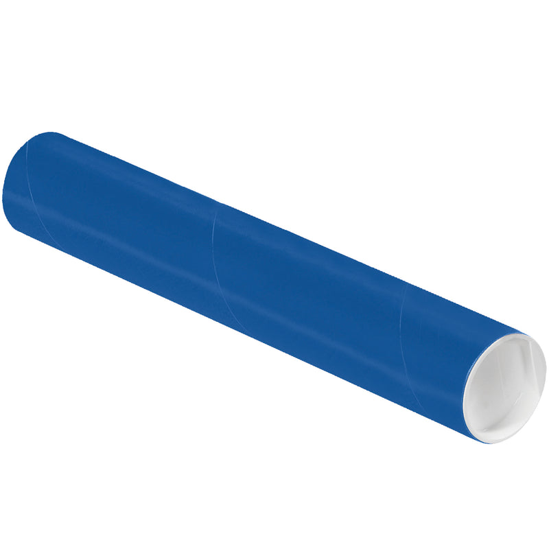 2 x 12" Blue Tubes with Caps (P2012B) Case Of 50