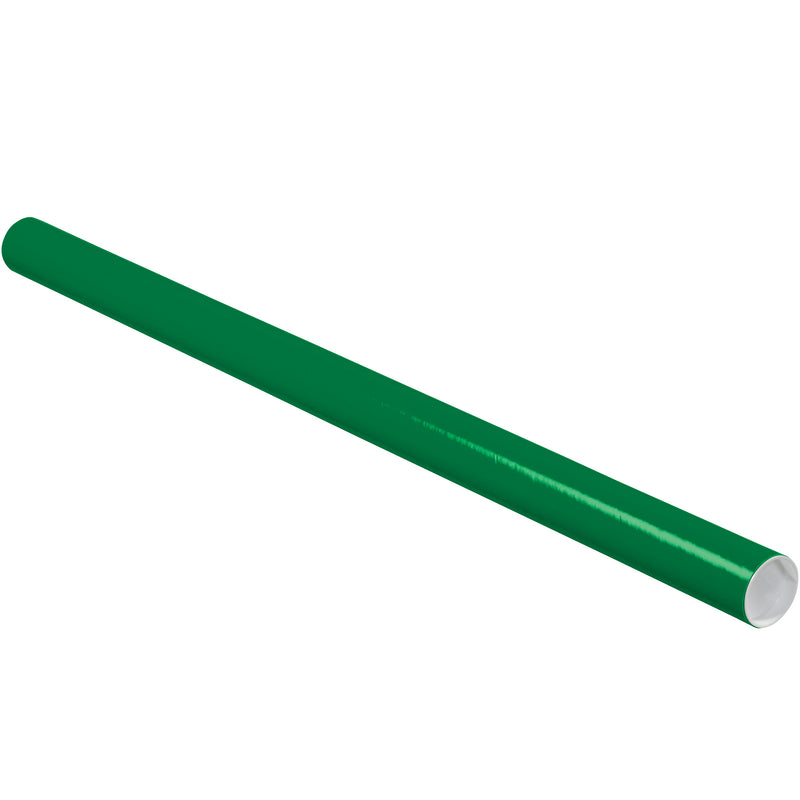2 x 36" Green Tubes with Caps (P2036G) Case Of 50