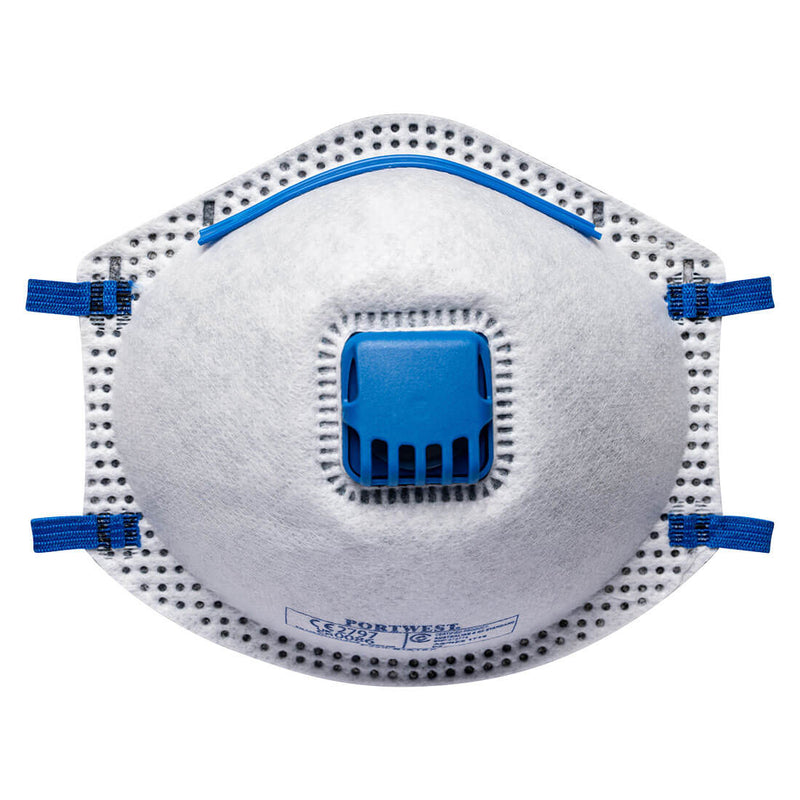 Portwest® N95 Carbon Valved Cup Respirator, White, Size  (P220WHR) Pack of 10