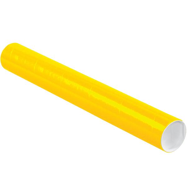 3 x 24" Yellow Tubes with Caps (P3024Y) Case Of 24