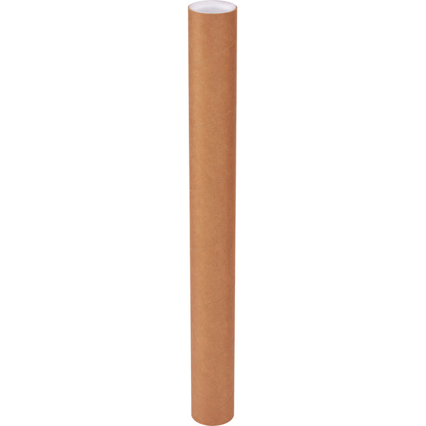 3 x 30" Kraft Heavy-Duty Tubes with Caps, Case Of 24 Case Of 24