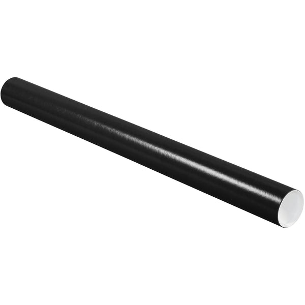 3 x 36" Black Tubes with Caps (P3036BL) Case Of 24