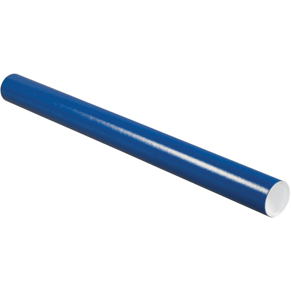3 x 36" Blue Tubes with Caps (P3036B) Case Of 24