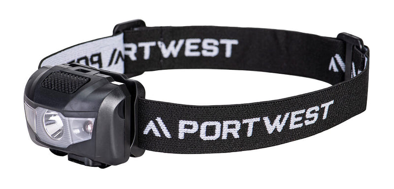 Portwest® USB Rechargeable Head Lamp, Black, Size  (PA71BKR) Each