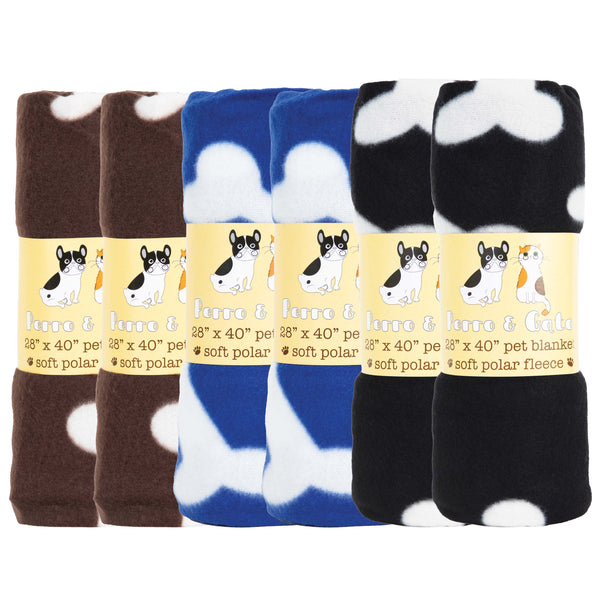 Arkwright Home Perro & Gato Pet Blanket 28x40 Bones (6/Pack) (PNP-PB-28X40-BONE) 1/EA