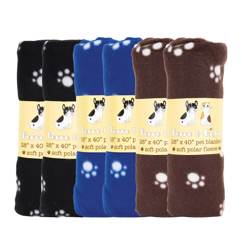 Arkwright Home Perro & Gato Pet Blanket 28x40 Paws (6/Pack) (PNP-PB-28X40-PAWS) 1/EA