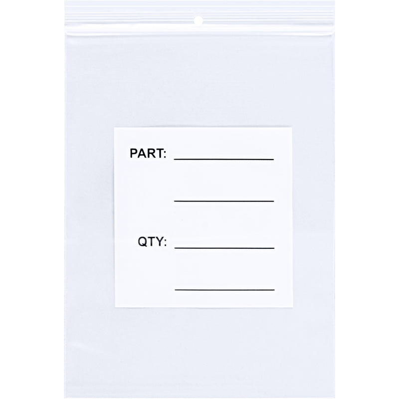 10 x 12" - 4 Mil Parts Bags w/ Hang Holes (PB12011) Case Of 500