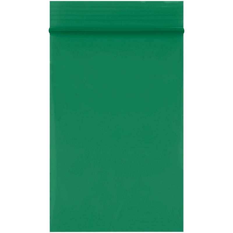 2 x 3" - 2 Mil Green Reclosable Poly Bags (PB3525G) Case Of 1000