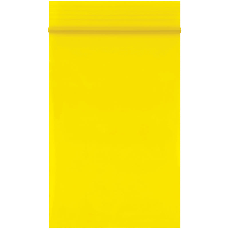 2 x 3" - 2 Mil Yellow Reclosable Poly Bags (PB3525Y) Case Of 1000