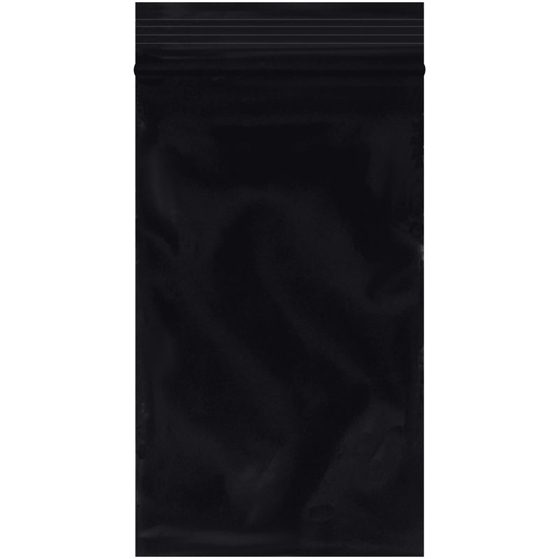 3 x 5" - 2 Mil Black Reclosable Poly Bags (PB3550BK) Case Of 1000