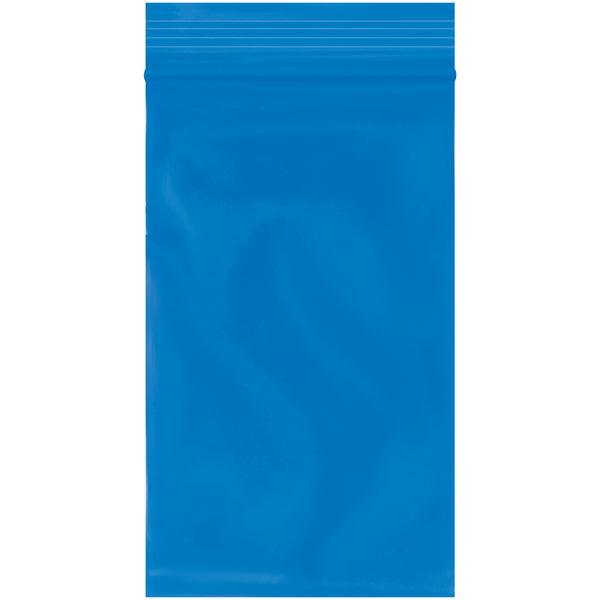 3 x 5" - 2 Mil Blue Reclosable Poly Bags (PB3550BL) Case Of 1000