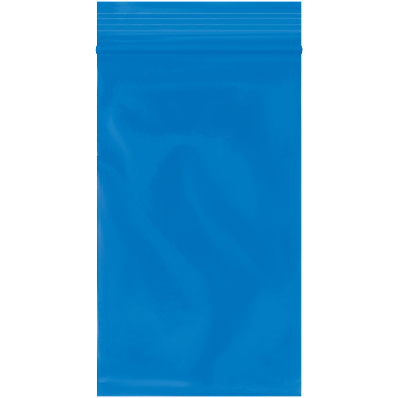 3 x 5" - 2 Mil Blue Reclosable Poly Bags (PB3550BL) Case Of 1000