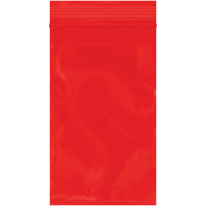 3 x 5" - 2 Mil Red Reclosable Poly Bags (PB3550R) Case Of 1000