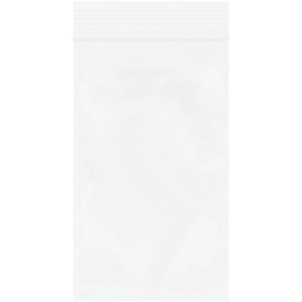 3 x 5" - 2 Mil White Reclosable Poly Bags (PB3550W) Case Of 1000