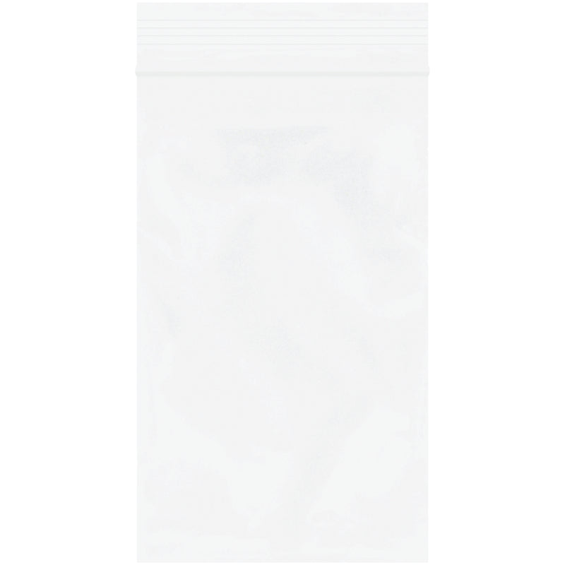 3 x 5" - 2 Mil White Reclosable Poly Bags (PB3550W) Case Of 1000