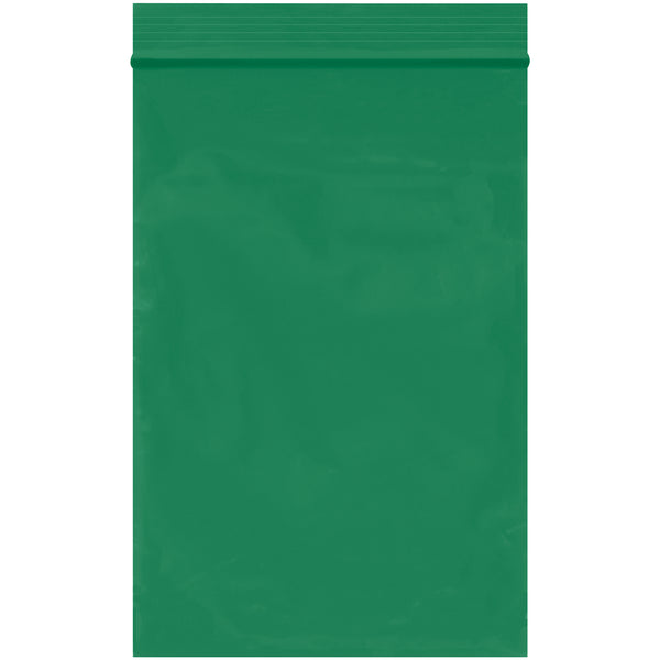 4 x 6" - 2 Mil Green Reclosable Poly Bags, Case Of 1000 Case Of 1000