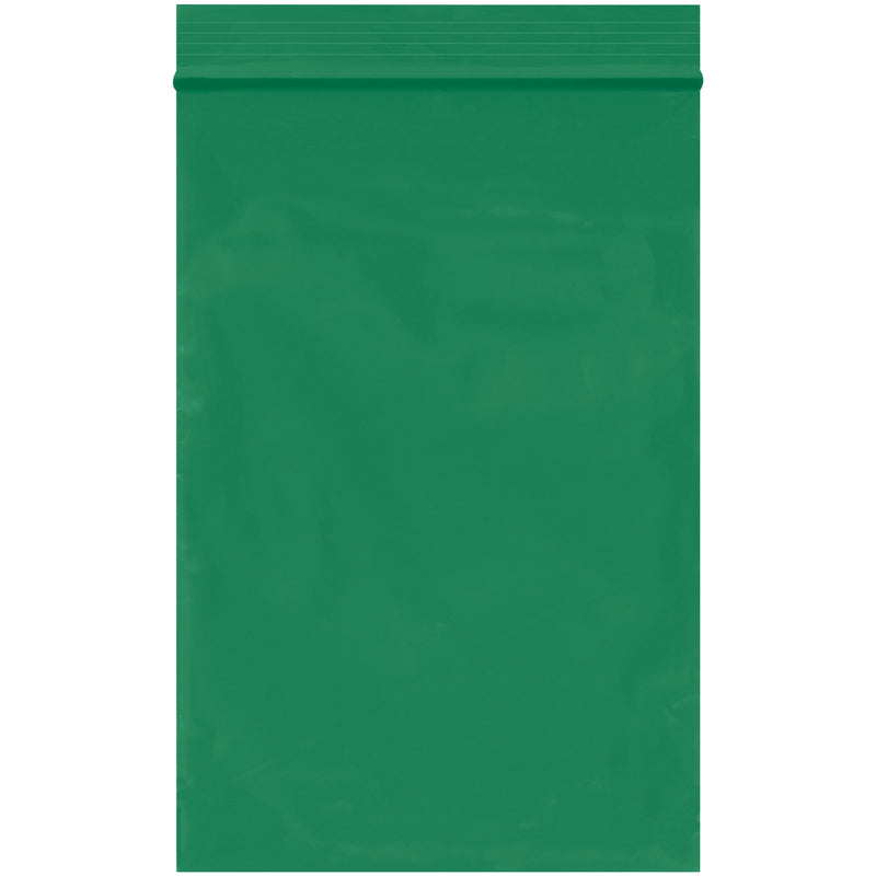 4 x 6" - 2 Mil Green Reclosable Poly Bags, Case Of 1000 Case Of 1000