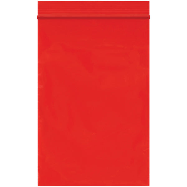 4 x 6" - 2 Mil Red Reclosable Poly Bags, Case Of 1000 Case Of 1000