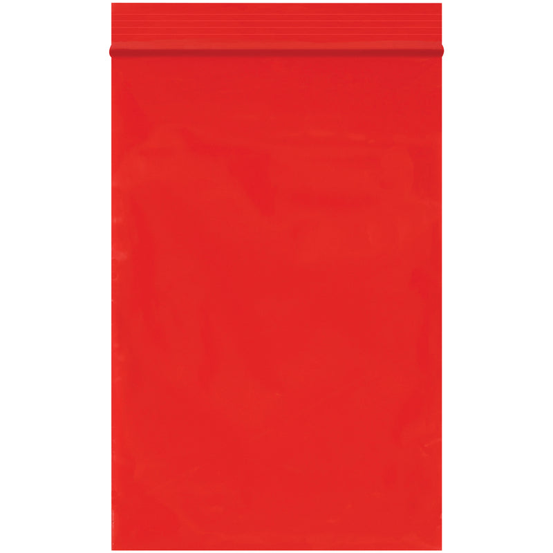 4 x 6" - 2 Mil Red Reclosable Poly Bags, Case Of 1000 Case Of 1000