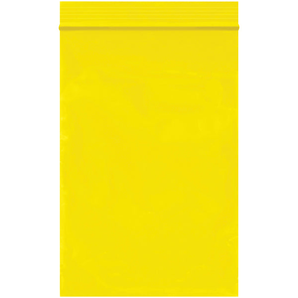 4 x 6" - 2 Mil Yellow Reclosable Poly Bags, Case Of 1000 Case Of 1000