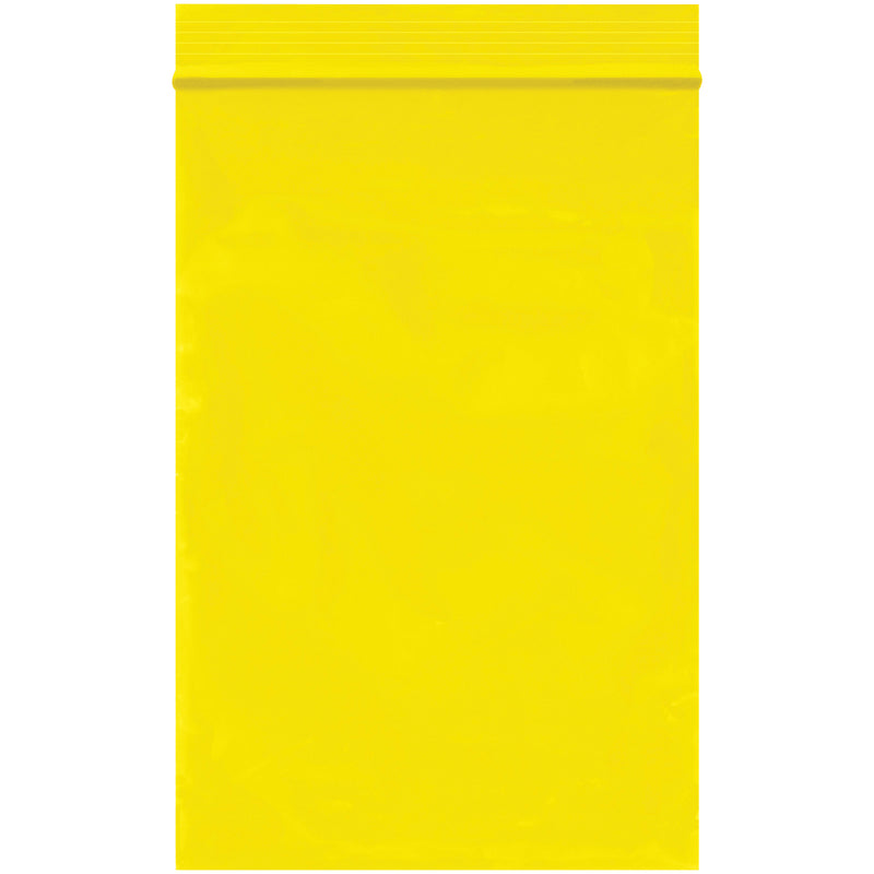 4 x 6" - 2 Mil Yellow Reclosable Poly Bags, Case Of 1000 Case Of 1000